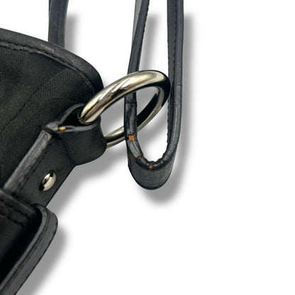 COACH Shoulder Bag Purse Signature Canvas Black Authentic