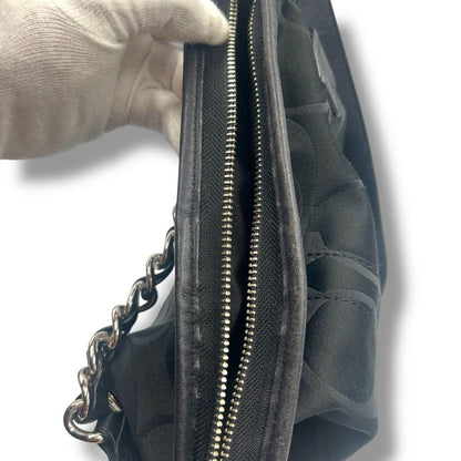 COACH Shoulder Bag Purse Signature Canvas Black Authentic