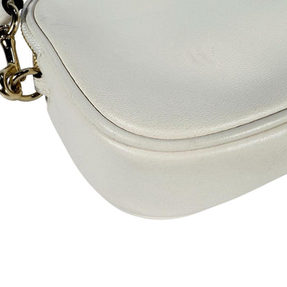 COACH Shoulder Camera Bag Purse 26953 Leather Cream Authentic