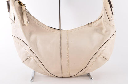 COACH Shoulder Bag Purse White Authentic