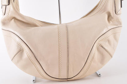 COACH Shoulder Bag Purse White Authentic