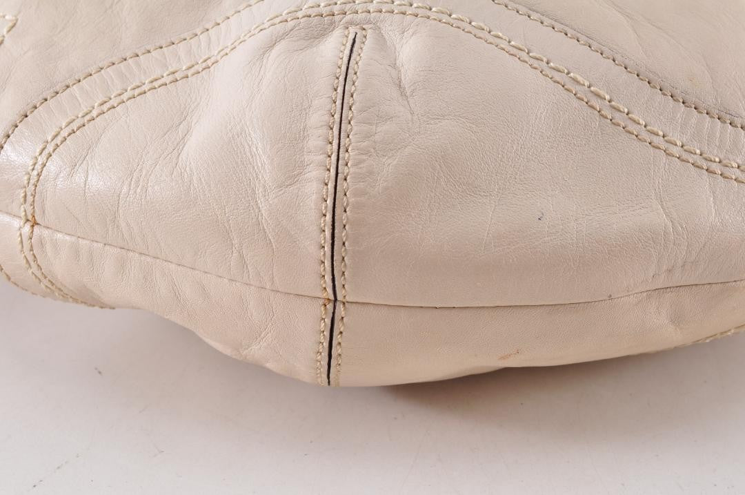 COACH Shoulder Bag Purse White Authentic