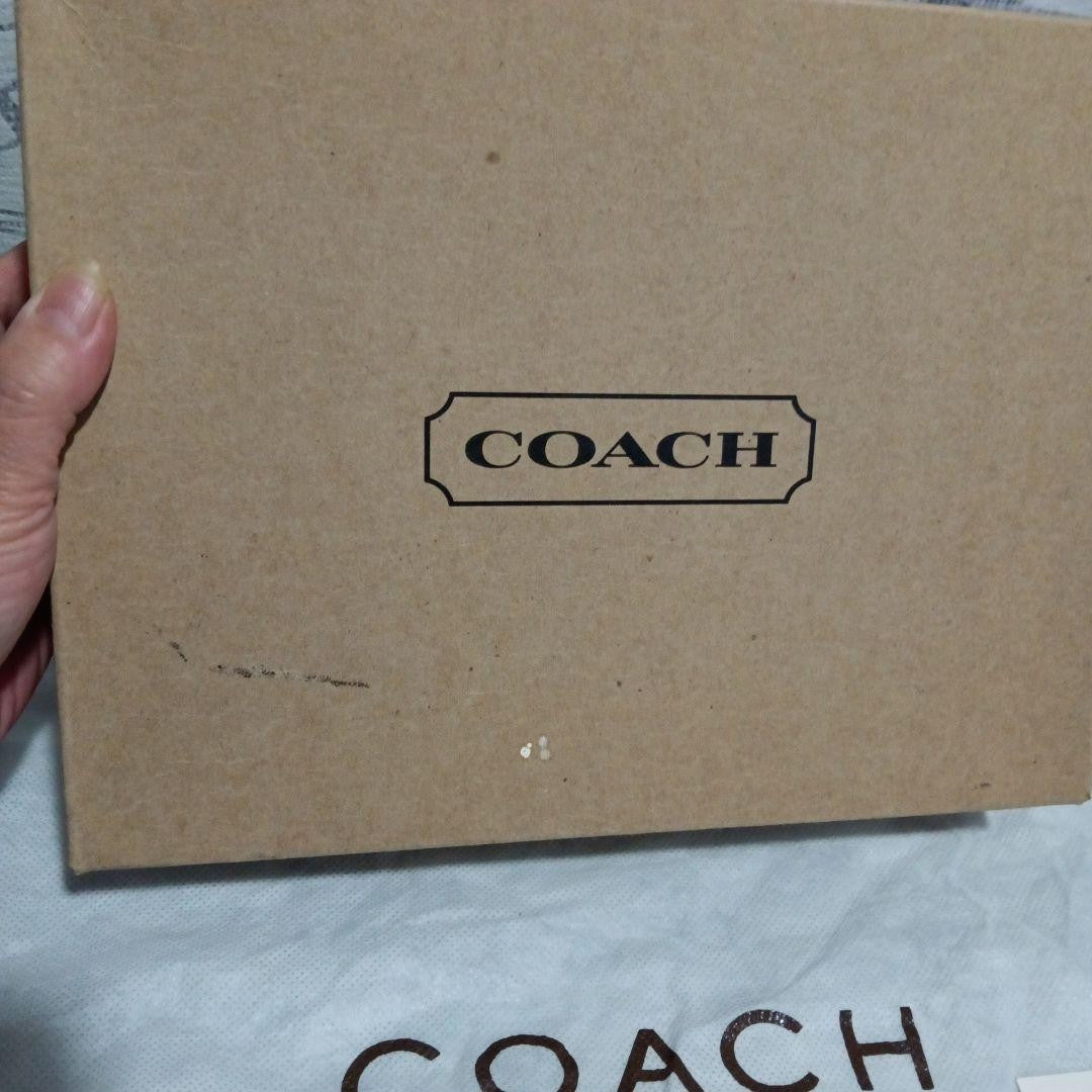 COACH Accessory Pouch Hand Pouch Signature Black Authentic