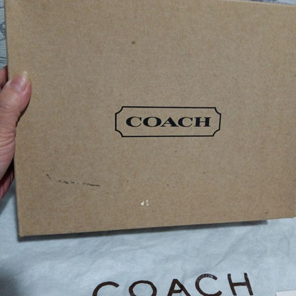 COACH Accessory Pouch Hand Pouch Signature Black Authentic