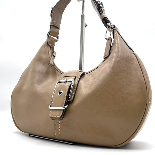 COACH Shoulder Bag Purse 7548 Leather Brown Authentic