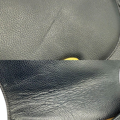 COACH Shoulder Bag Purse Turn Lock 4401 Old Leather Navy Authentic