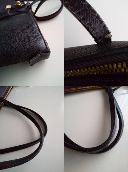 Dolce & Gabbana Hand Bag Tote Purse Leopard Leather Dark Brown Authentic