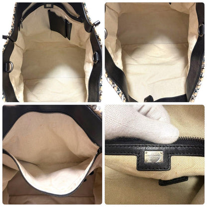 Dolce & Gabbana Hand Bag Tote Purse Beige Authentic