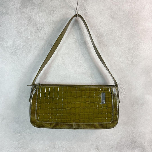 GIVENCHY Shoulder Bag Purse Khaki Green Authentic