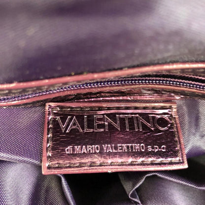 Valentino Hand Shoulder Bag Tote Purse Purple Authentic