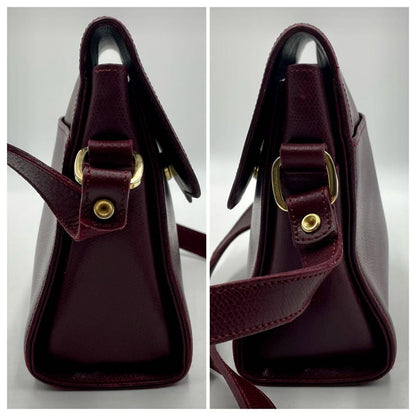 Longchamp Shoulder Bag Purse Leather Authentic