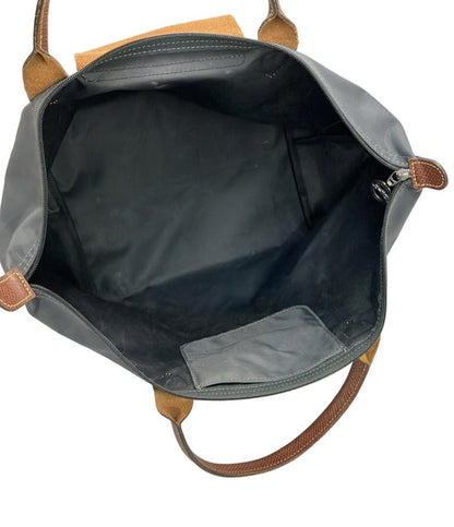 Longchamp Hand Bag Tote Purse Le Pliage Gray Authentic
