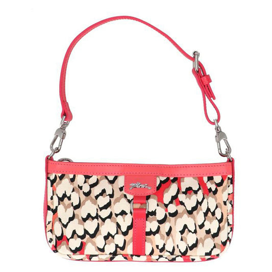 Longchamp Shoulder Bag Purse Leopard Authentic