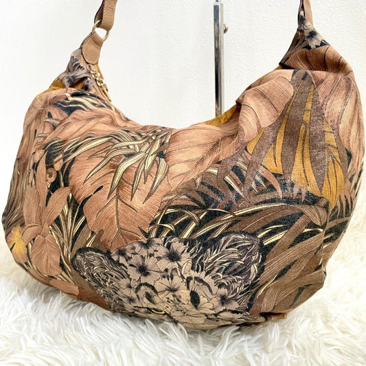 Salvatore Ferragamo Hand Bag Tote Purse Brown Multicolor Authentic