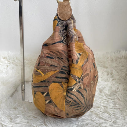 Salvatore Ferragamo Hand Bag Tote Purse Brown Multicolor Authentic
