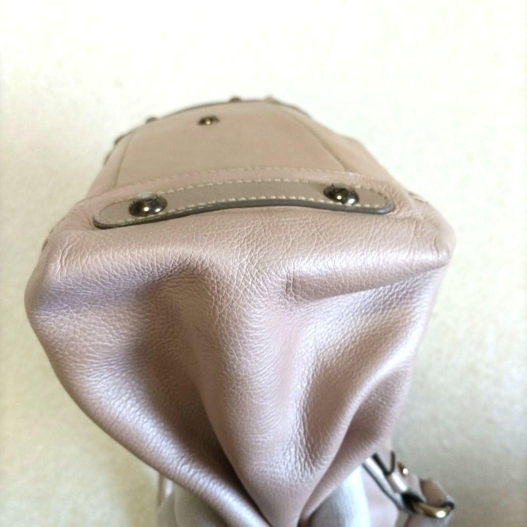 Salvatore Ferragamo Hand Bag Tote Purse Gancini Leather Pink Beige Authentic