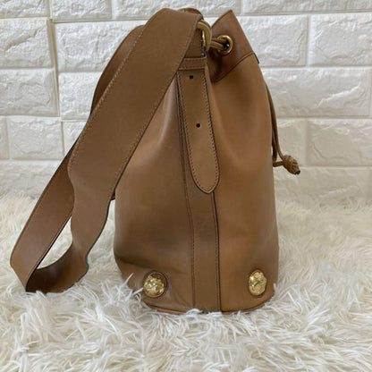 Salvatore Ferragamo Shoulder Bag Purse Leather Camel Light Brown Authentic