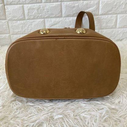 Salvatore Ferragamo Shoulder Bag Purse Leather Camel Light Brown Authentic