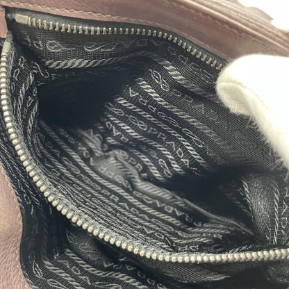 PRADA Hand Bag Tote Purse Logo Nylon Leather SANDALO Authentic