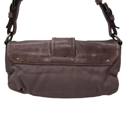 PRADA Hand Bag Tote Purse Logo Nylon Leather SANDALO Authentic