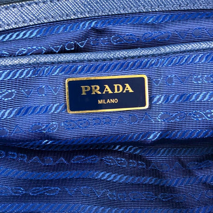 PRADA Hand Bag Tote Purse Nylon Blue Authentic