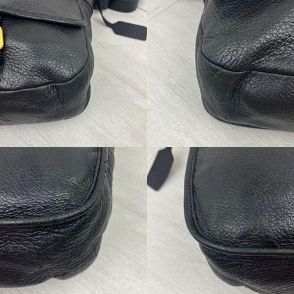 PRADA Shoulder Bag Purse Leather Black Authentic