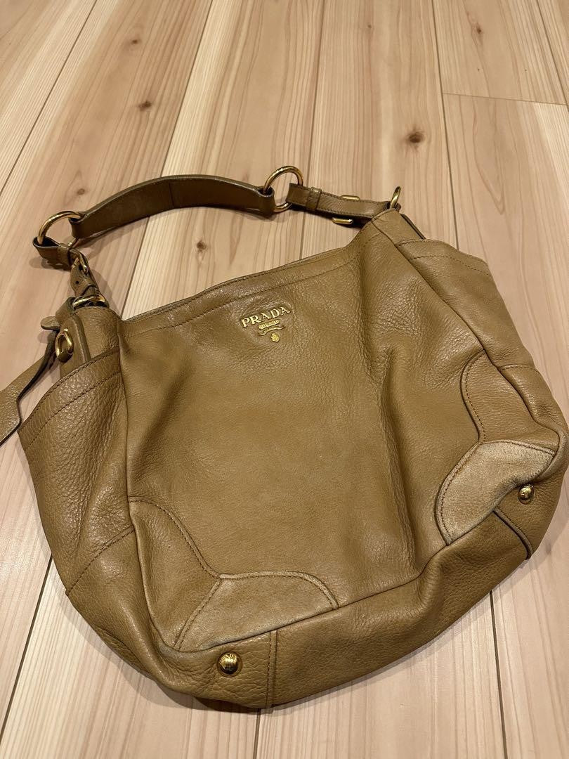 PRADA Hand Shoulder Bag Tote Purse Leather Authentic