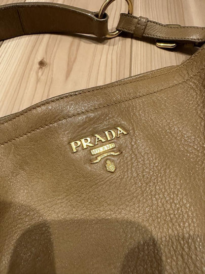 PRADA Hand Shoulder Bag Tote Purse Leather Authentic