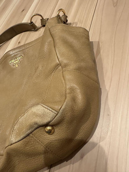 PRADA Hand Shoulder Bag Tote Purse Leather Authentic