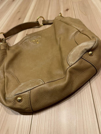 PRADA Hand Shoulder Bag Tote Purse Leather Authentic