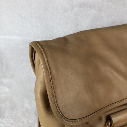 PRADA PRADA Hand Bag Tote Purse Boston Bag Leather Brown Authentic
