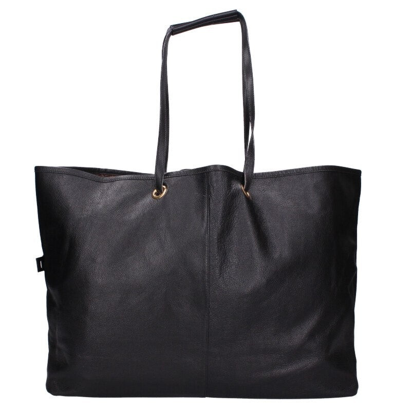 Saint Laurent Hand Bag Tote Purse Y Line Black Brown Authentic