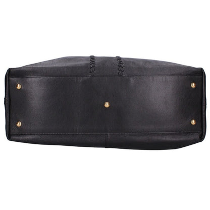 Saint Laurent Hand Bag Tote Purse Y Line Black Brown Authentic