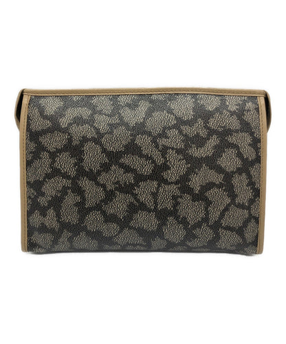Saint Laurent Clutch Bag Second Bag YSL Cassandra PVC Beige Authentic