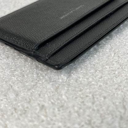 Saint Laurent Card Case Holder Wallet Compact Purse Logo Black Authentic