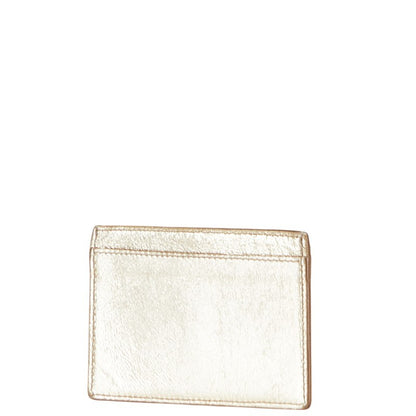 Saint Laurent Card Case Holder Wallet Compact Purse YSL Cassandra Gold Authentic