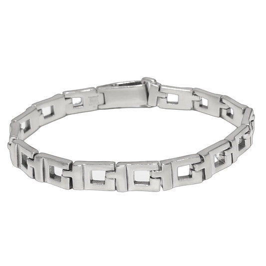 GUCCI Bracelet Bangle Cutout Chain Silver 925 Women Accessory Authentic