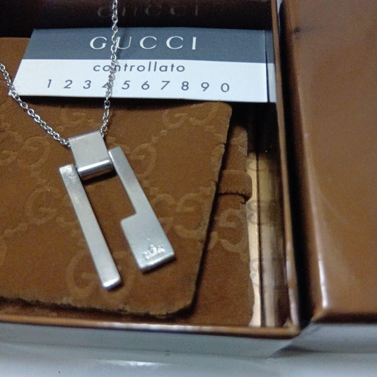 GUCCI Necklace Pendant Silver 925 Women Accessory Authentic