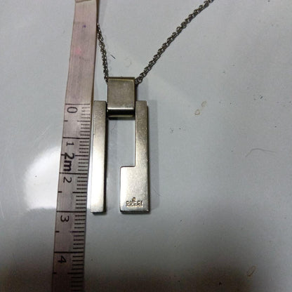 GUCCI Necklace Pendant Silver 925 Women Accessory Authentic