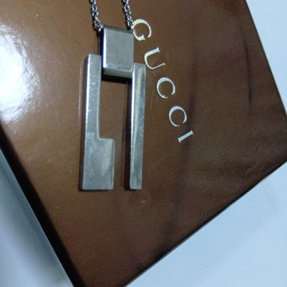 GUCCI Necklace Pendant Silver 925 Women Accessory Authentic