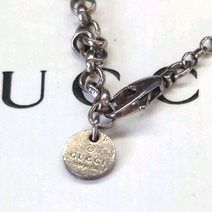 GUCCI Necklace Pendant Arabesque Interlocking Silver 925 Unisex Accessory Auth