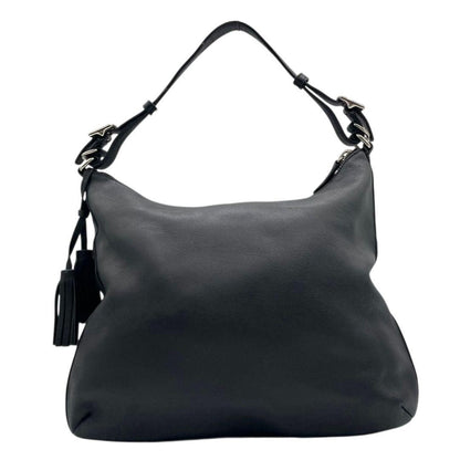 COACH Hand Shoulder Bag Tote Purse 2way Turn Lock Leather Black Authentic