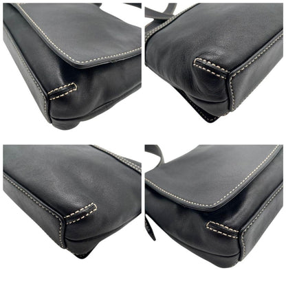 COACH Shoulder Bag Purse 9848 Leather Black Authentic