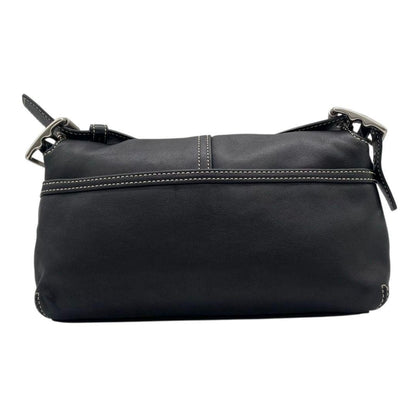 COACH Shoulder Bag Purse 9848 Leather Black Authentic