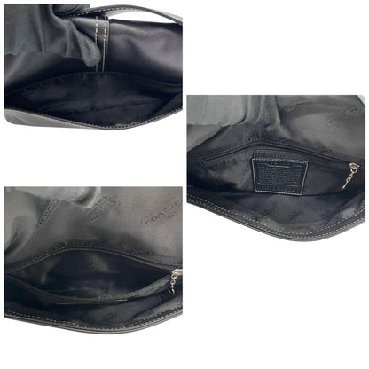 COACH Shoulder Bag Purse 9848 Leather Black Authentic