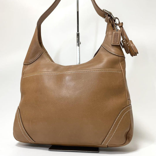 COACH Shoulder Bag Purse 10280 Leather Camel Authentic