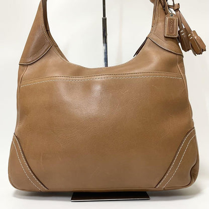 COACH Shoulder Bag Purse 10280 Leather Camel Authentic