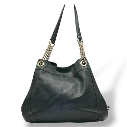 COACH Hand Bag Tote Purse Chain Leather Authentic