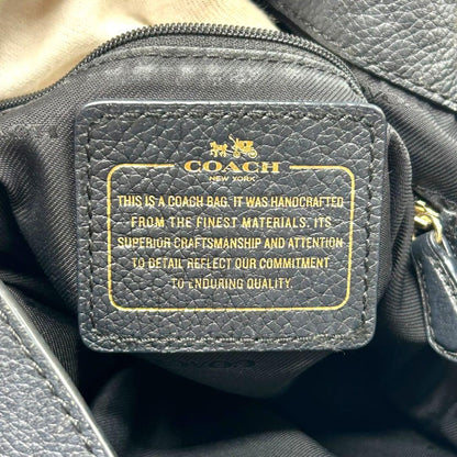COACH Hand Bag Tote Purse Chain Leather Authentic