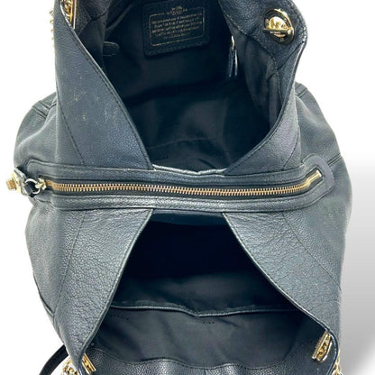 COACH Hand Bag Tote Purse Chain Leather Authentic
